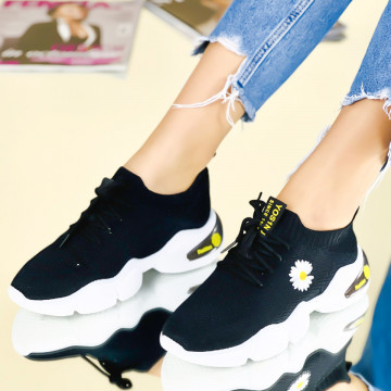 Pantofi Sport Dama Negri din Material Textil Taisa