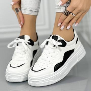 Pantofi Sport Dama Negri din Piele Ecologica Luzy