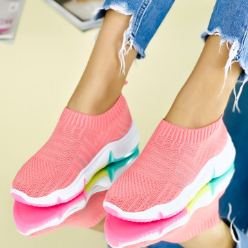 Pantofi Sport Dama Roz din Material Textil Iriana