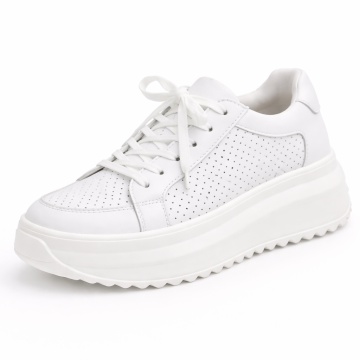 Pantofi Sport Piele Naturala Aveline White