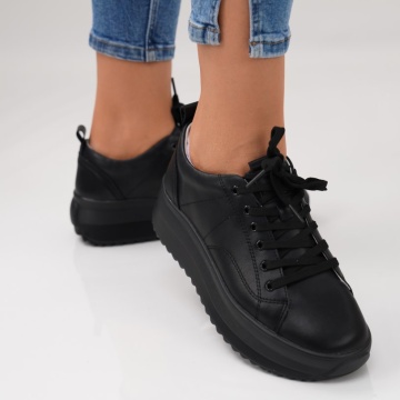 Pantofi Sport Piele Naturala Keiko2 Black