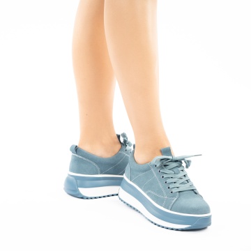 Pantofi Sport Piele Naturala Keiko3 Blue