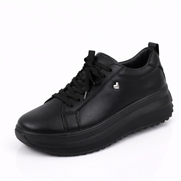 Pantofi Sport Piele Naturala Kipes Black