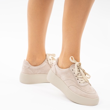 Pantofi Sport Piele Naturala Lasada Grey