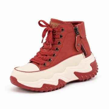 Pantofi Sport Piele Naturala Safiya Red