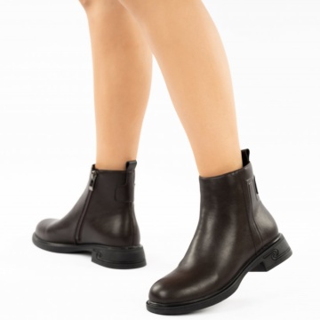 Botine Piele Naturala Tiana Brown