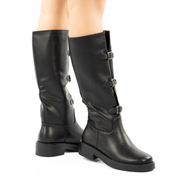 Cizme Piele Naturala Keyla Black