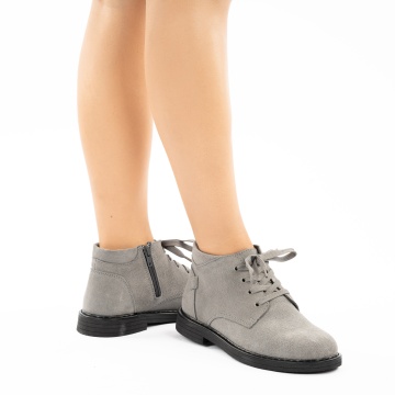 Ghete Piele Naturala Milana Grey