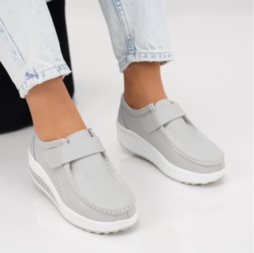 Pantofi Piele Naturala Lulu Grey