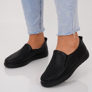 Pantofi Piele Naturala Sariel Black