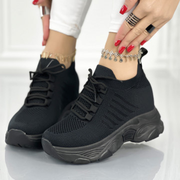 Pantofi Sport Dama Negri din Textil Sanders