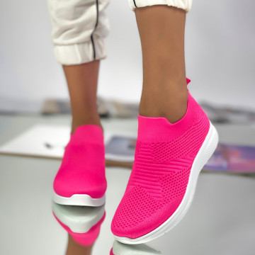 Pantofi Sport Dama Roz din Material Textil Adria