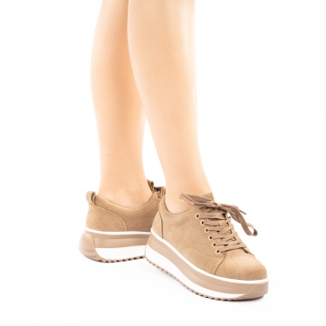 Pantofi Sport Piele Naturala Keiko3 Khaki