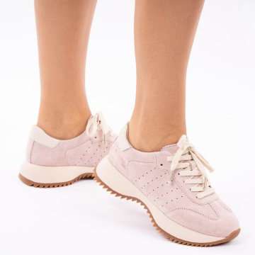 Pantofi Sport Piele Naturala Semara Pink
