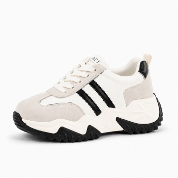 Pantofi Sport Piele Naturala Yamina White