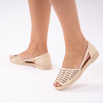 Sandale cu talpa joasa Mina Beige