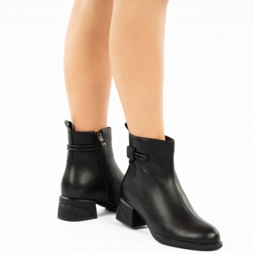 Botine Piele Naturala Malia2 Black