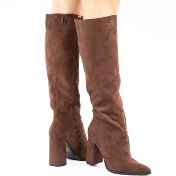 Cizme Cu Toc Fevas Brown2