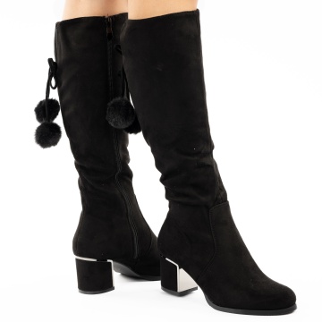 Cizme cu toc Ismira Black