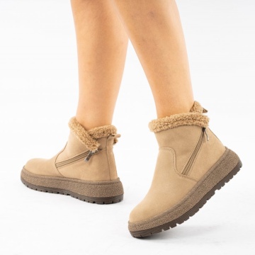 Ghete Piele Naturala Amaris2 Khaki