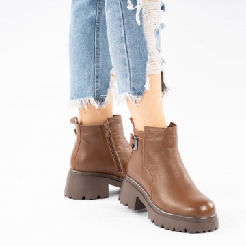 Ghete Piele Naturala Estepa2 Brown