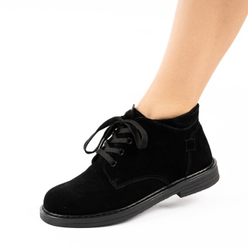 Ghete Piele Naturala Milana Black