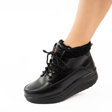 Ghete Piele Naturala Raisa Black