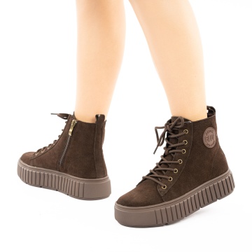 Ghete Piele Naturala Zikra Brown