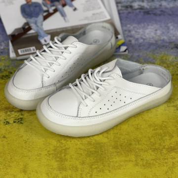 Pantofi Casual Dama Albi din Piele Naturala Liza