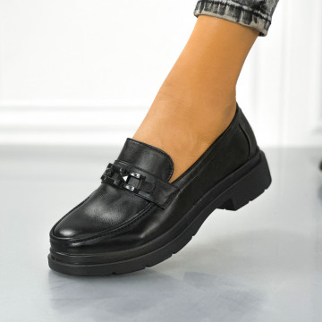 Pantofi Casual Dama Negri din Piele Ecologica Gizmo