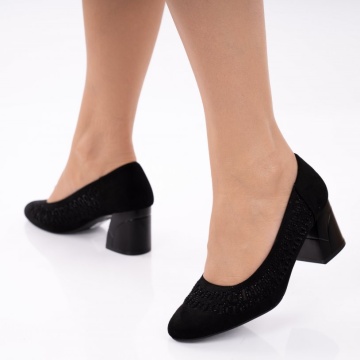 Pantofi Cu Toc Kivra Black