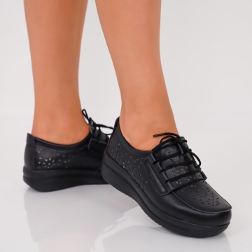 Pantofi Piele Naturala Calyra Black