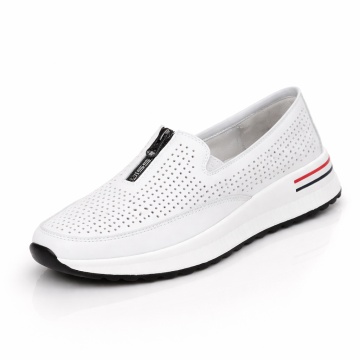 Pantofi Piele Naturala Meria White