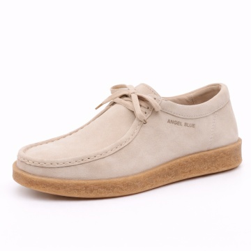 Pantofi Piele Naturala Mesena Beige