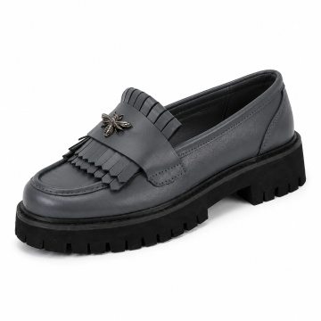 Pantofi Piele Naturala Navas Grey