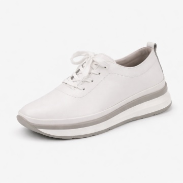 Pantofi Piele Naturala Ramona White