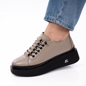 Pantofi Sport Piele Naturala Belona Greige