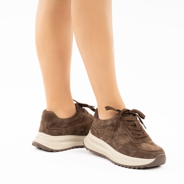 Pantofi Sport Piele Naturala Narali Brown
