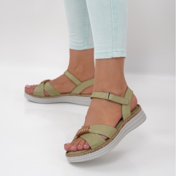 Sandale piele naturala Vivera Green