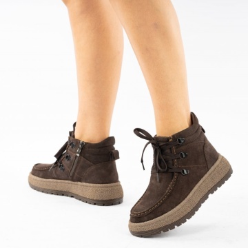 Ghete Piele Naturala Esme2 Brown