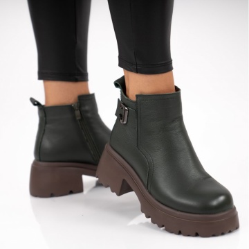 Ghete Piele Naturala Estepa2 Green