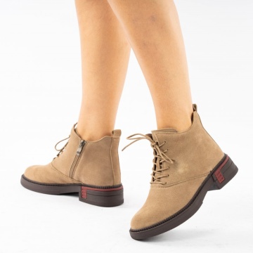 Ghete Piele Naturala Ximena Khaki