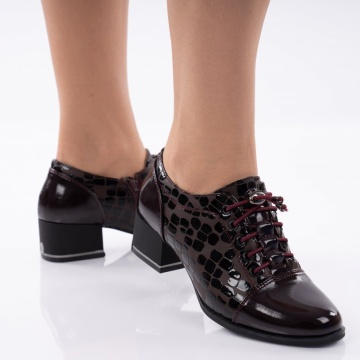 Pantofi Cu Toc Anisa Bordo