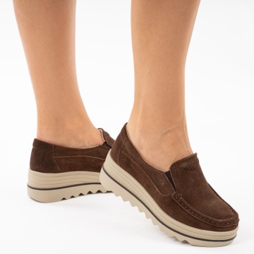 Pantofi Piele Naturala Setuba Brown