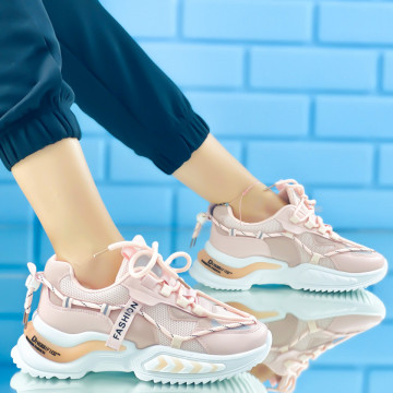 Pantofi Sport Dama Roz din Piele Ecologica Vicky