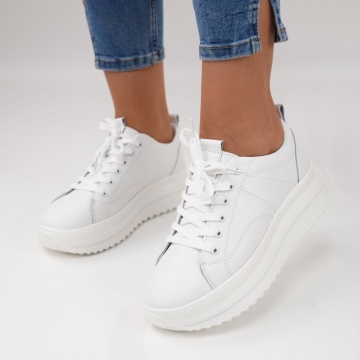 Pantofi Sport Piele Naturala Keiko2 White