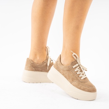 Pantofi Sport Piele Naturala Vidina Khaki