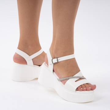 Sandale Cu Platforma Nissa3 White