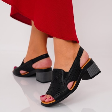 Sandale piele naturala Lyra Black