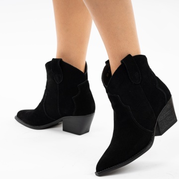 Botine Piele Naturala Alegra Black